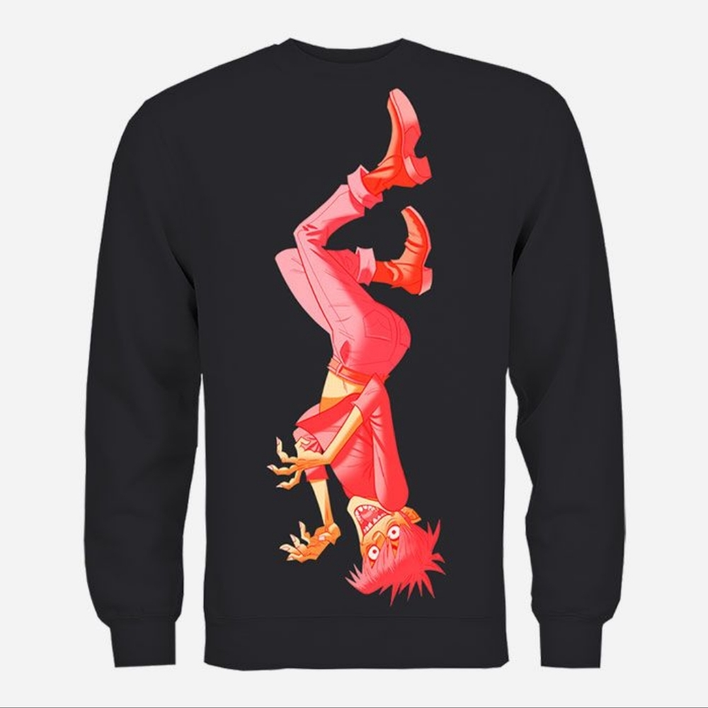 Gorillaz G Foot "Upside-Down" Murdoc Sweatshirt Size M